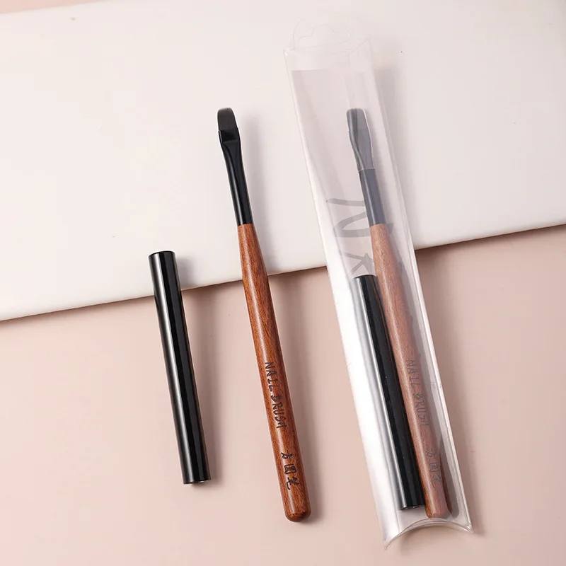 1/12 قطعة مقبض خشبي مستدير مسمار رسم فرش لخطوط مانيكير اللوحة التدرج UV هلام تمديد منشئ قلم رسم #2