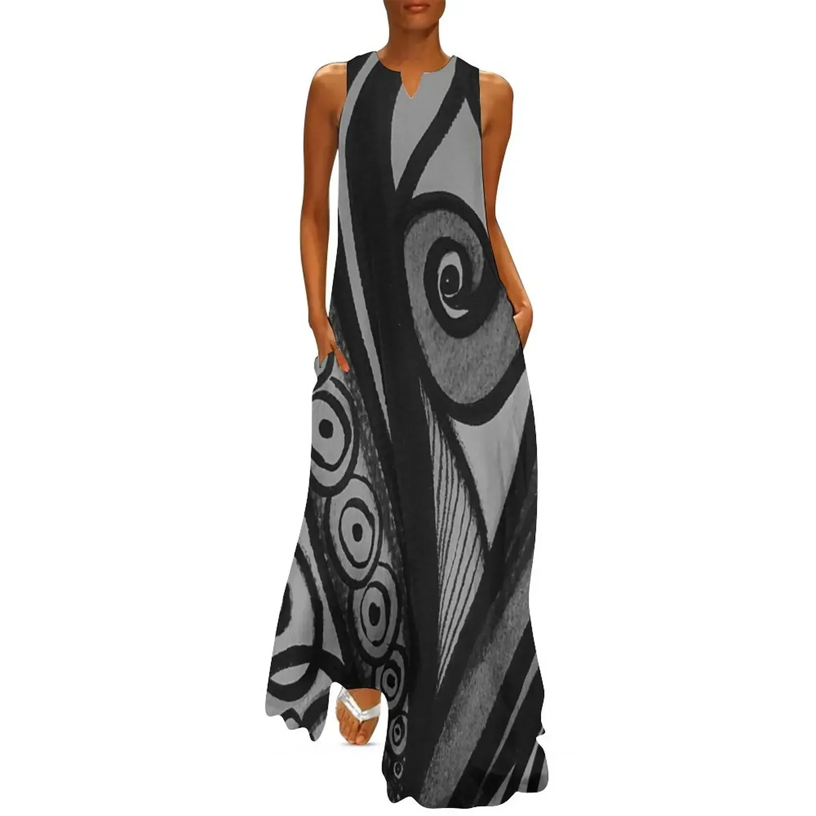 

tribal eye Long Dress Dress vintage women's clothing summer 2025 novelties dress women summer
