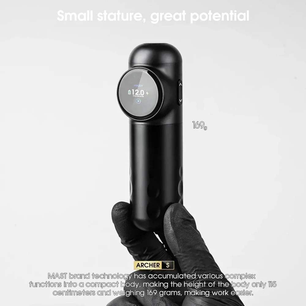 Fast Charge Wireless Tattoo Pen 4.2MM Stroke Brushless Motor Color Screen Battery Tattoo Pen view 4