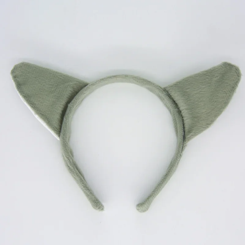 Party Männer Junge grau Wolf Stirnband Fliege Schwanz Set für Geburtstags geschenk Tier Haar bänder Plüsch Halloween Kostüm Cosplay