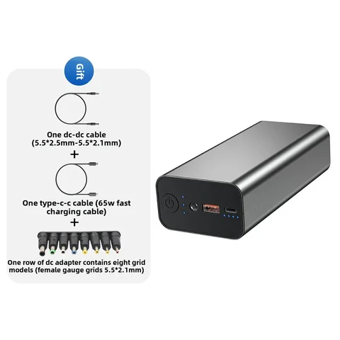 PD Быстрая зарядка 65 Вт Power Bank для ноутбука 30000 мАч Порт постоянного тока из алюминиевого сплава 76 Вт Мобильный источник питания высокой мощности 19 В BCAK