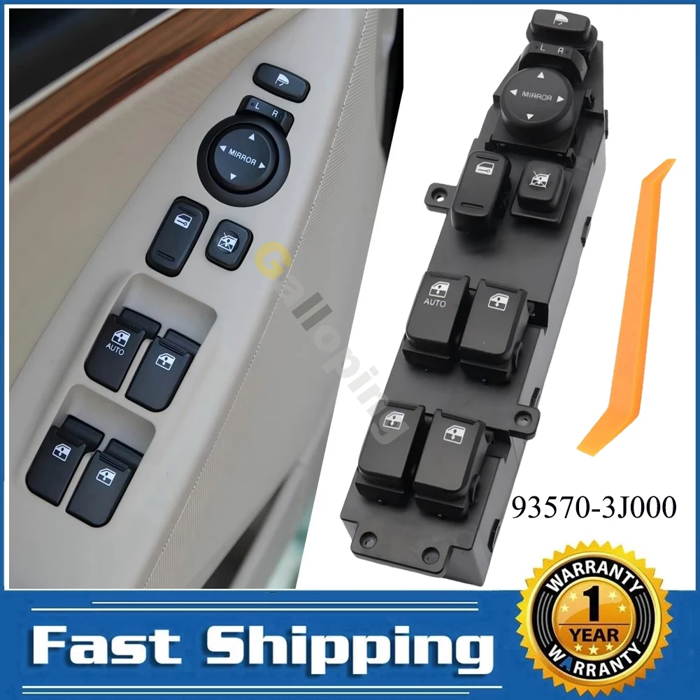 

For 2007-2012 Hyundai Veracruz Driver Side Electric Master Power lifter Window Control Switch Button Car Accessories 93570-3J000