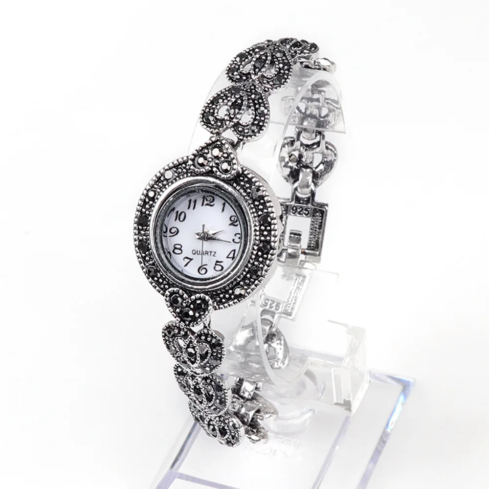 Strass dames montres élégantes rétro Vintage luxe Bracelet montre femmes horloge Quartz montre-Bracelet Relogio Feminino Reloj Mujer