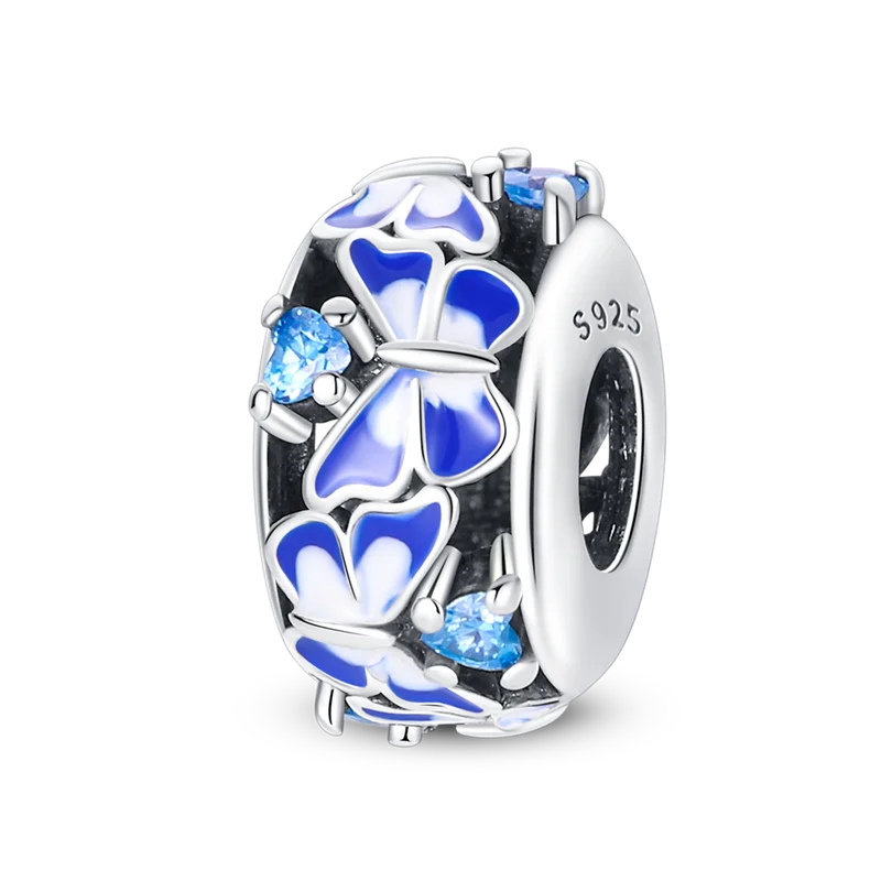 

925 Sterling Silver Blue Travel Butterfly Beads Charm Fit Original Pandora Bracelet&Bangle For Women DIY Fashion Jewelry New in