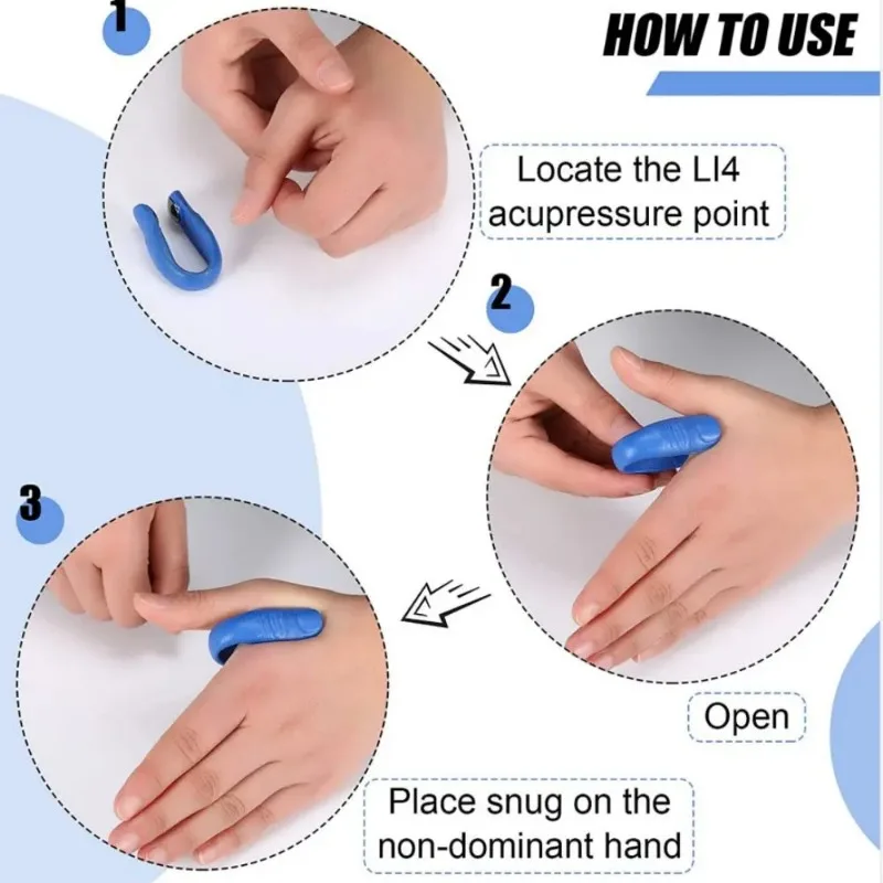 1pc Shiatsu Thumb & Hand Pressure Point Clip, Relax Acupressure Clamp - Thumb Massage Relieves Headaches and Stress