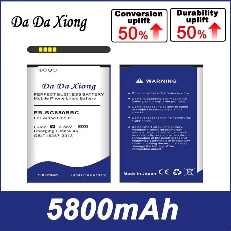 5800mAh EB-BG850BBC EB-BG850BBE Li-ion Phone Battery For Samsung Galaxy Alpha G850F G8508 S G8509V G850 G850T G850V G850M