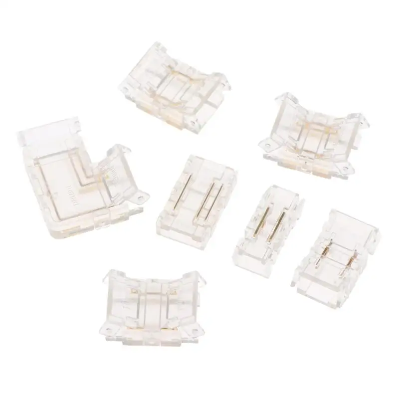 10Pcs LED Light Strip Connectors Solder Free Hand Pressed 2/3/4P Quick Setup for Commercial Shop Lighting Retrofit