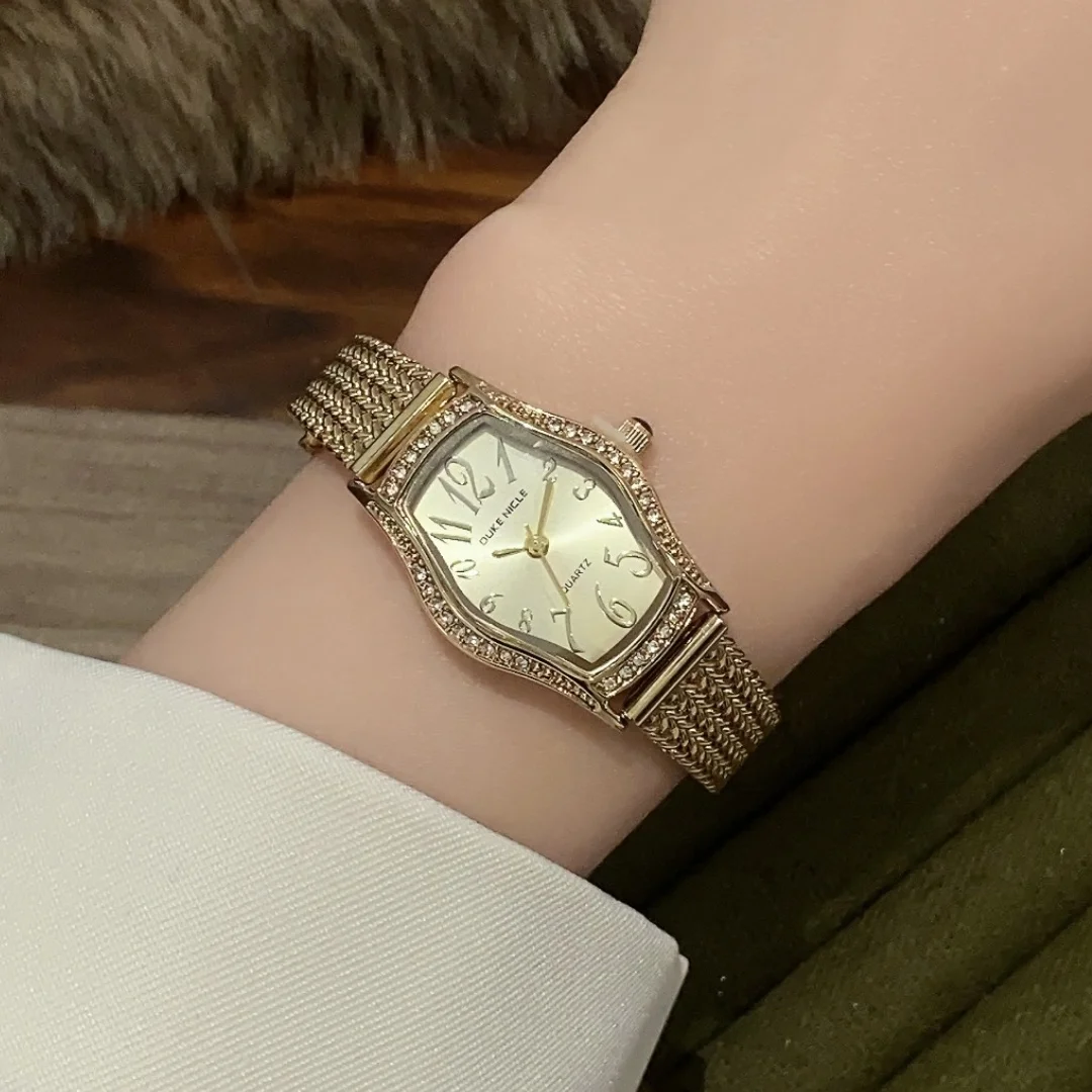 Sunlifex العلامة التجارية الذهب المرأة ساعة كوارتز قابل للتعديل الفولاذ المقاوم للصدأ السيدات ساعات المعصم موضة ساعة حائط هدية Relojes Para Mujer