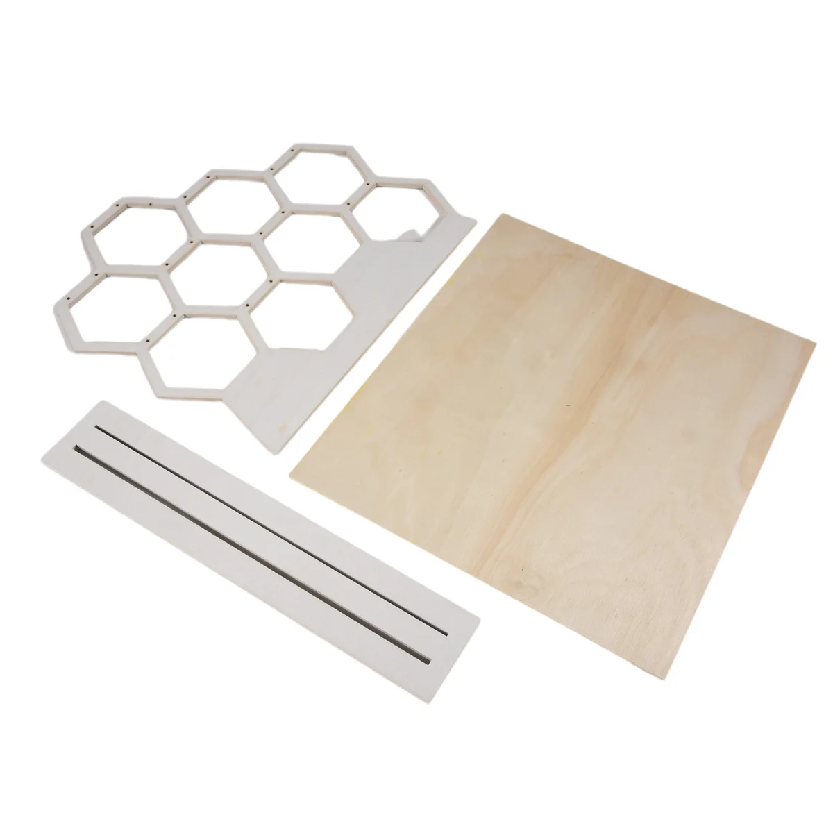 ABQR Legno naturale Bianco A nido d'ape Gioielli Orecchini Collana Portaoggetti Portaoggetti Espositore per gioielli Portaoggetti per orecchini