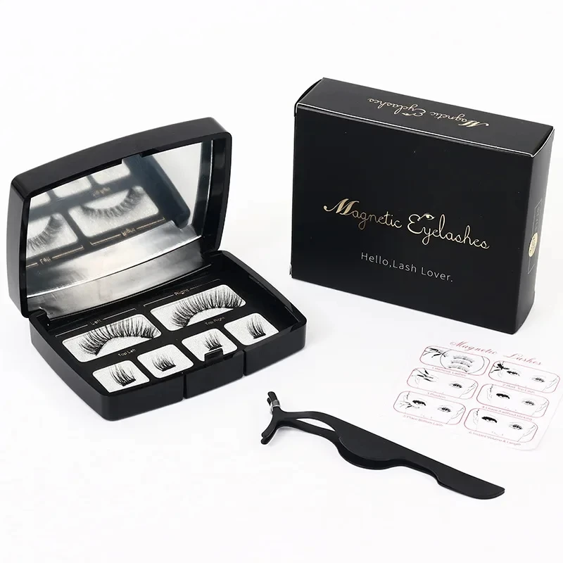 3D Magnetic Eyelashes Kit Different Density Double False Eyeslashes Reusable Easy To Wear Fake Eyelash Extension Makeup Kit