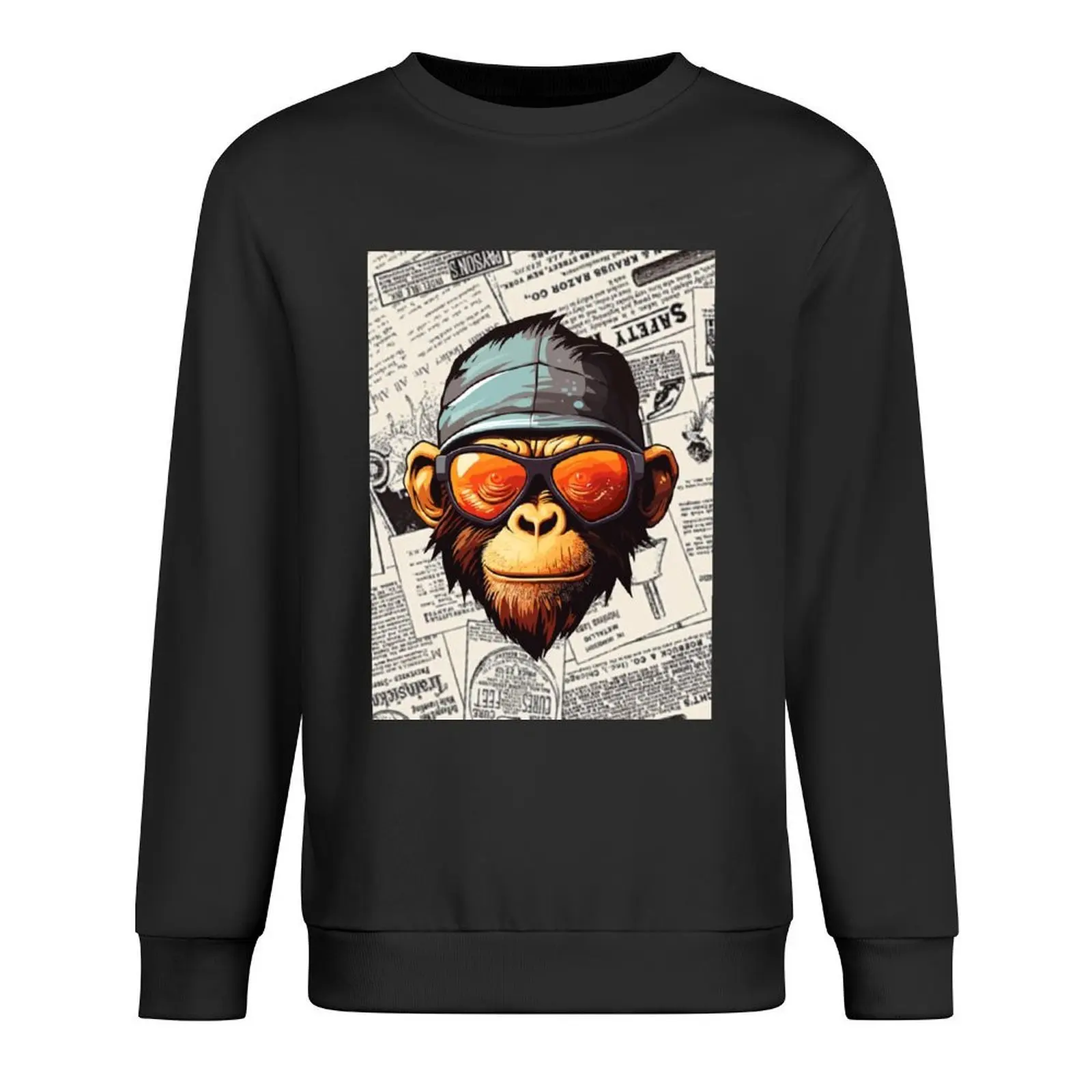 

Monkey t-shirts, nature t-shirts, cute wildlife t-shirts, vintage style t-shirts. ,newspaper Pullover