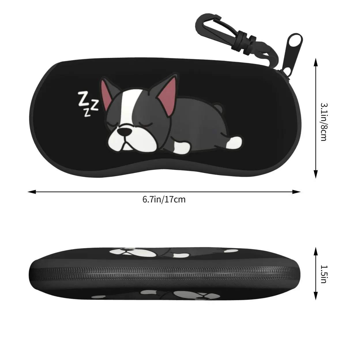 Dog Puppy Love Animal Gift Eyeglass Glasses Case Men Women Soft Boston Bull Terrier Sunglasses Protective Box