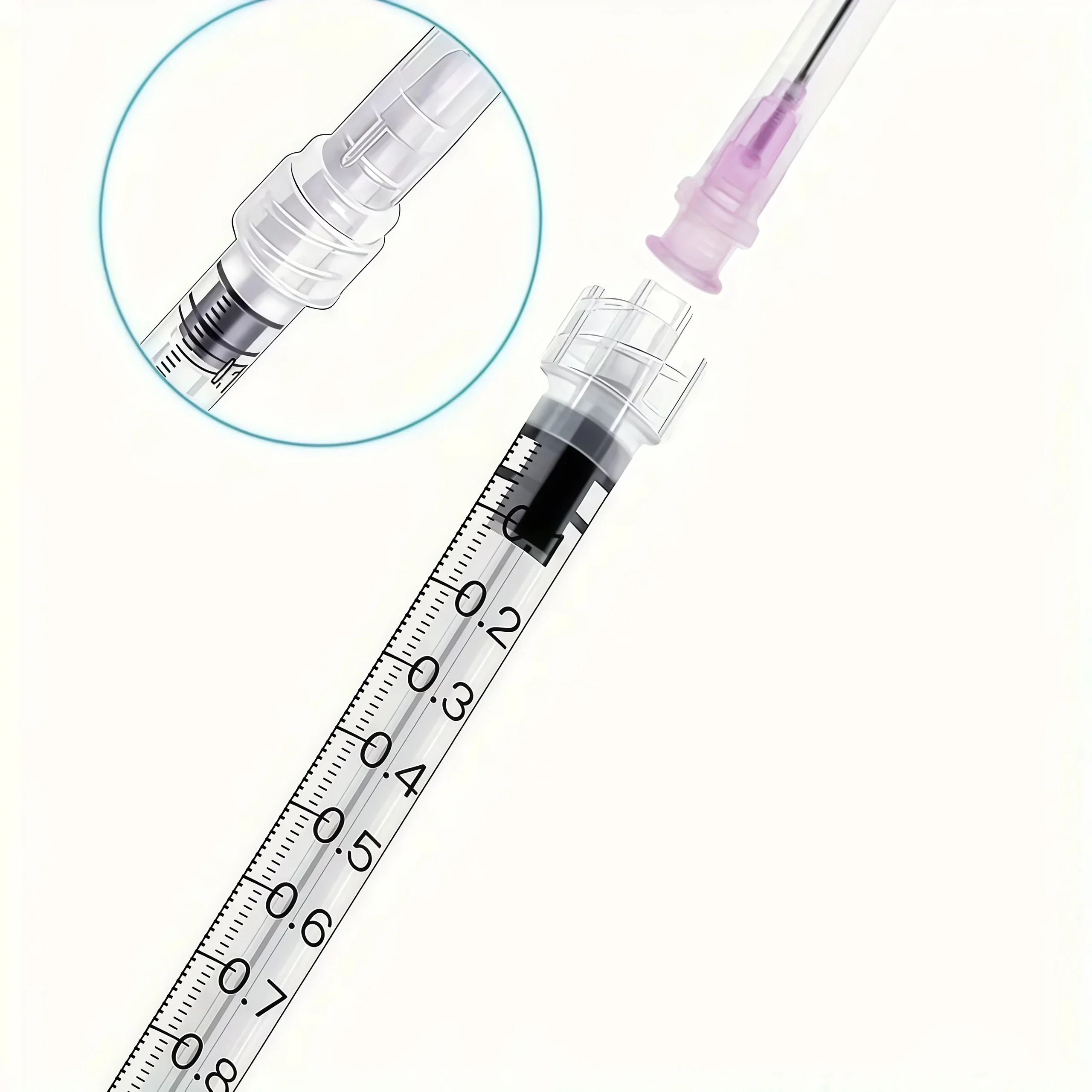 1ml Luer Lock Plastic Syringes Without Needles, Disposable Syringes with Caps for Lab Dispensing, Pet Feeding, Garden Fertilizer view 6
