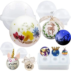 DIY Mix Wholesale Liquid Epoxy Resin Mold Round Ball Style Resin Mold Silicone For  UV Resin Art Supplies Soft Mould