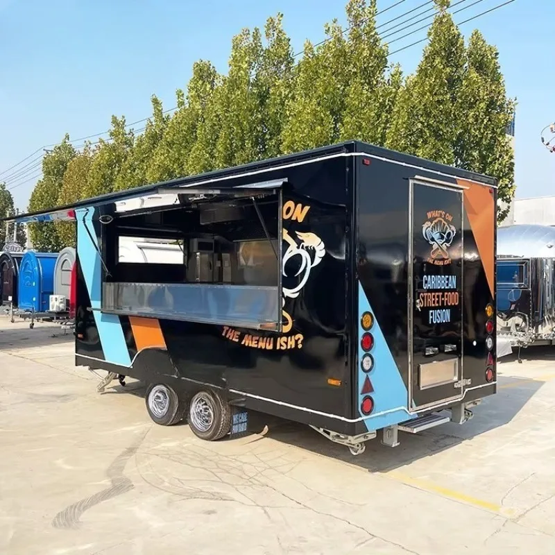 Factory Price Mobile Food Truck Trailer Wholesale Fully Equipped Kitchen Trailer for Coffee BBQ Ice Cream Street Sales