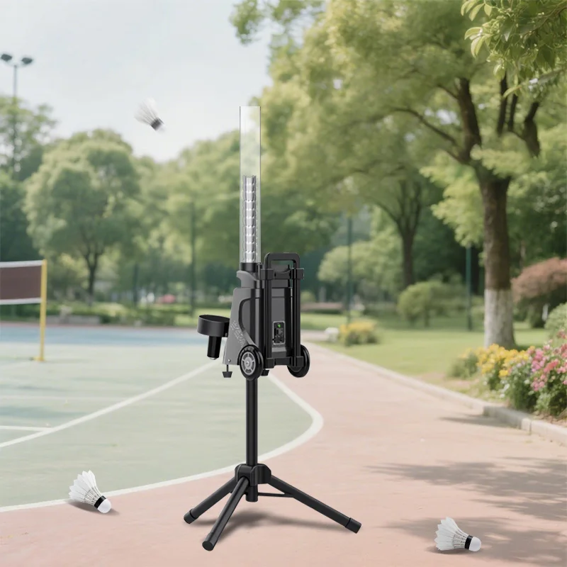 Airo 2025 New Design Shuttlecock Feeder Machine Sports Equipment Badminton Ball Training Machine for Practice