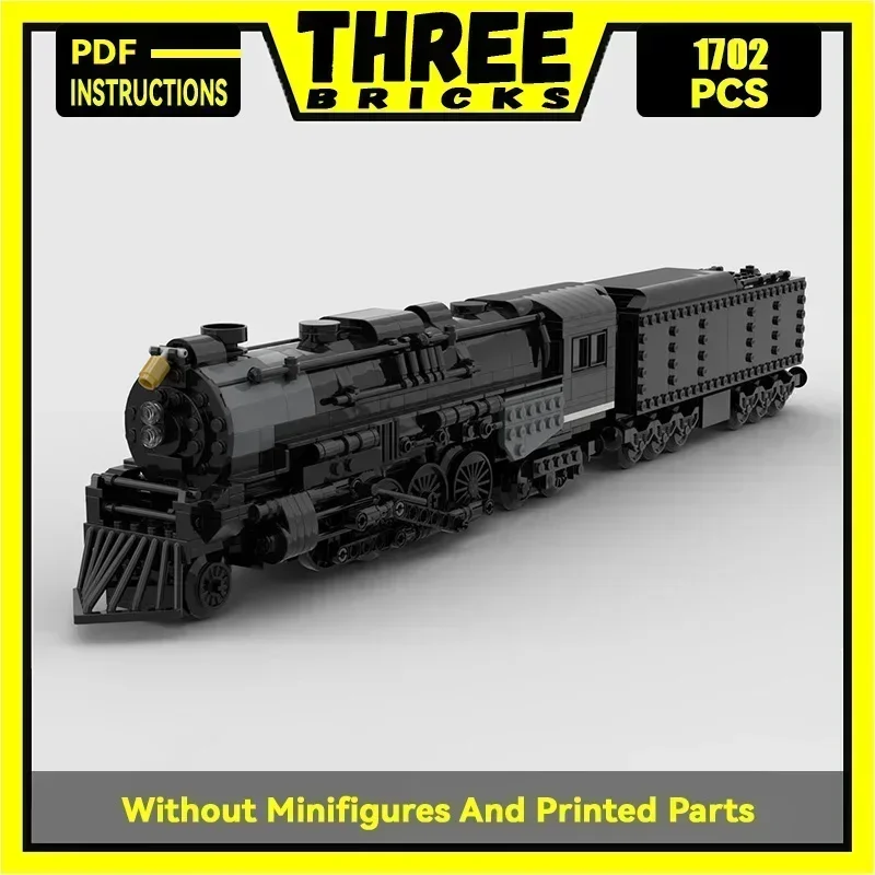 Moc Bouwstenen Treinmodel Nikkelplaat Road 765 Locomotief Technologie Modulaire Blokken Cadeau Kerst Speelgoed DIY Sets Montage