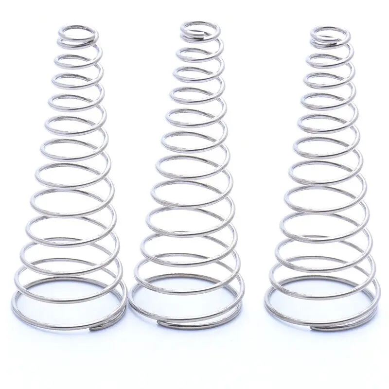 Wire Dia 0.8 0.9 1mm 304 Stainless Steel Tower Spring Taper Pressure Spring A2 Conical Cone Compression Spring