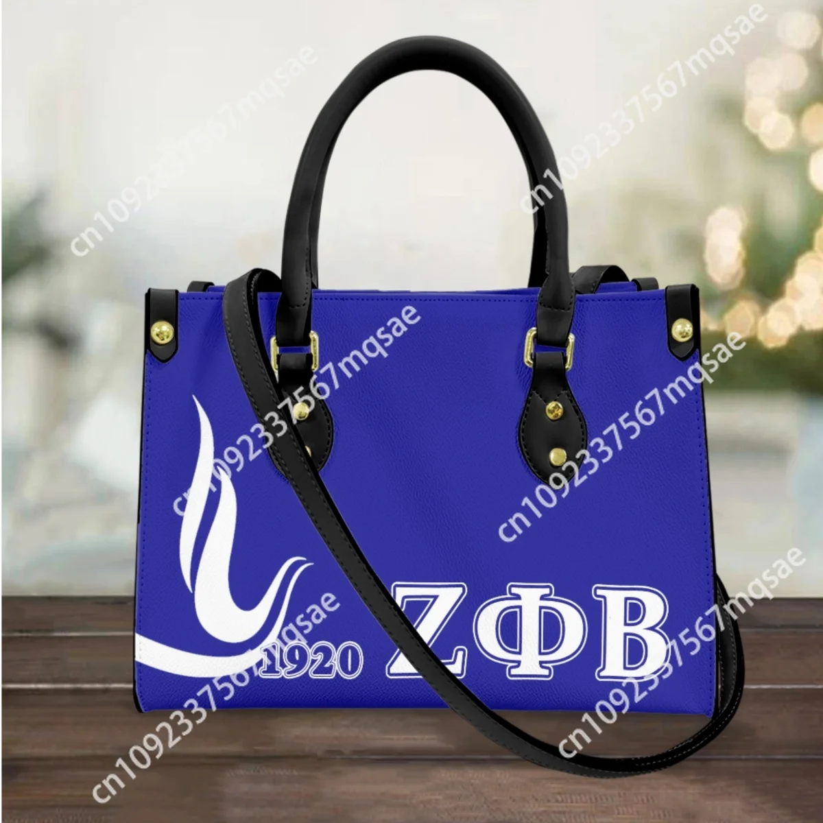 Zeta Phi Beta Custom PU Leather Cross Body Bags Top Handle Girls Party Sorority Casual Clutch Fashion Trendy Messenger Bags