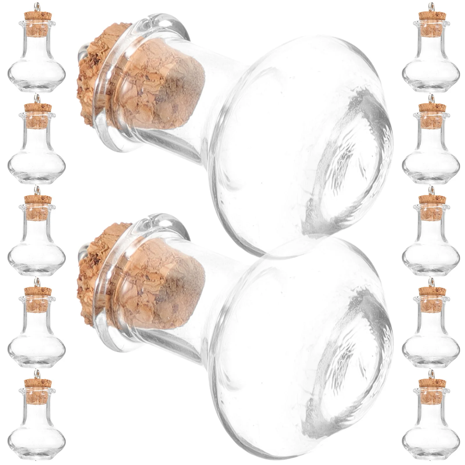 

20Pcs Glass Wishing Bottles Mini Transparent Drift Bottles Small Glass Jars with Stopper for DIY Crafts Storage