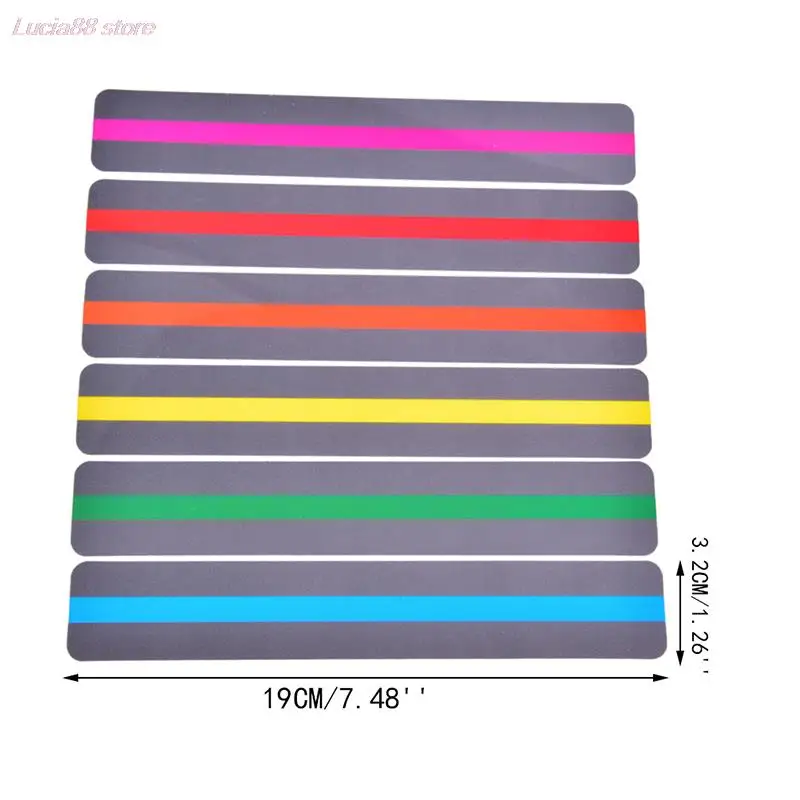 6Pcs Guided Reading Strips Highlight Colored Overlays Colorful Bookmark Reading Tracking Rulers For Dyslexics