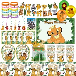 Disney Lion King Simba Louça, Decoração De Aniversário, Copos De Papel Placas Toalha De Mesa, Material De Festa De Fundo, Balões Presentes Infantis