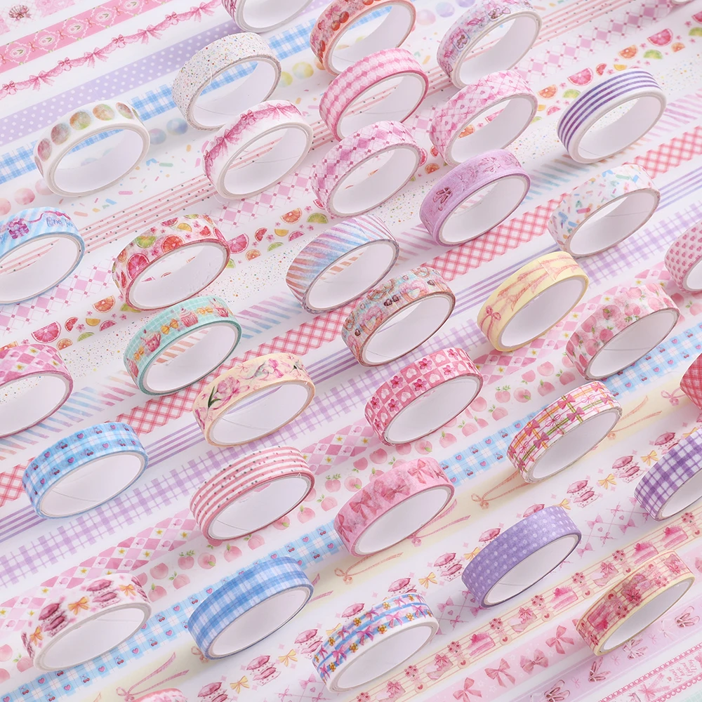20 Rolls Macaroon Color Washi Tape With Cherry Dessert Themed Decorative Tapes for Journal Scrapbooking Planner Accessories view 3