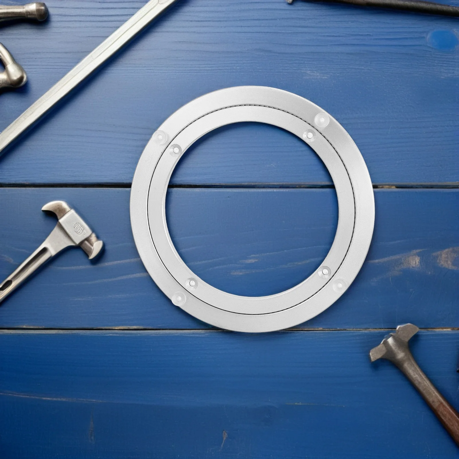 

Aluminum Alloy Turntable Base Heavy Duty Ball Bearings Non-Slip Swivel Plate For Dining Table Rotating Tray Lazy Susan