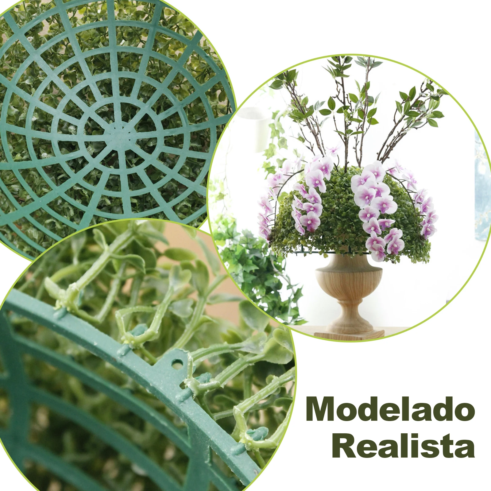 محاكاة بلاستيكية واقعية تترك كرة العشب في الأماكن المغلقة أو الهواء الطلق العشب الاصطناعي قبة الكرة النباتات محاكاة ترك كرة العشب #3