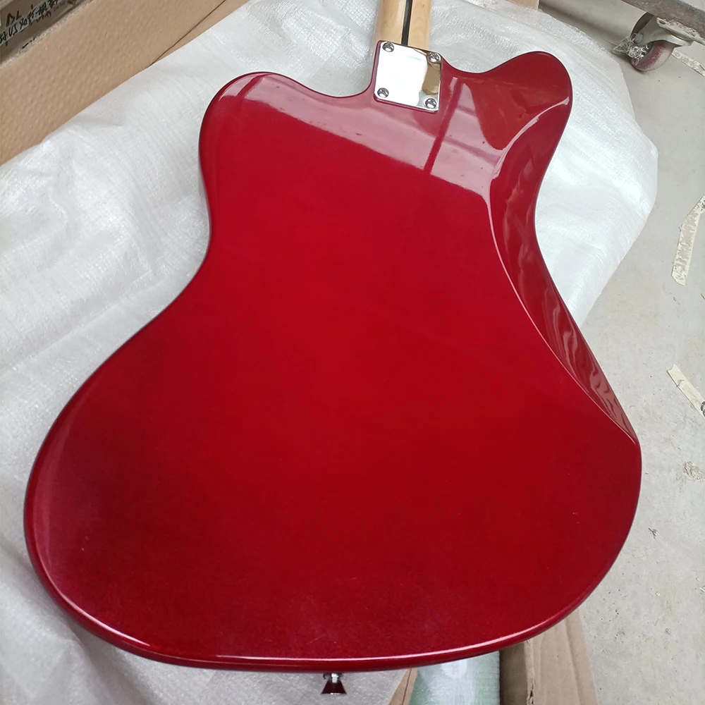 Meatl Red 6 Strings Electric Guitar with Rosewood Fretboard,can be Customized