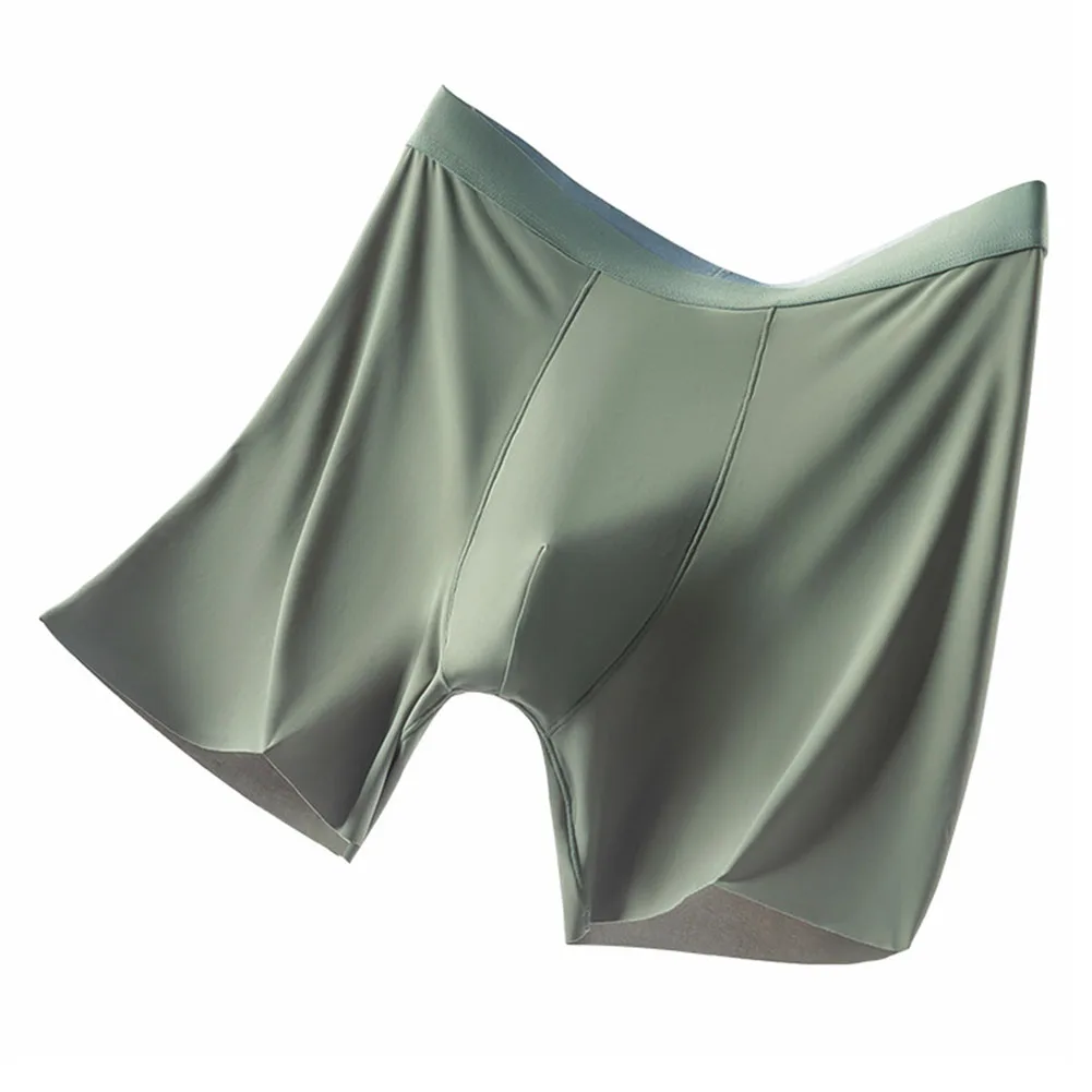 

Men Sports Seamless Boxer Shorts Panties Lingerie Boxers Long Leg Shorts Quick Dry Underwear Anti-wear Legs Underpants Trunks