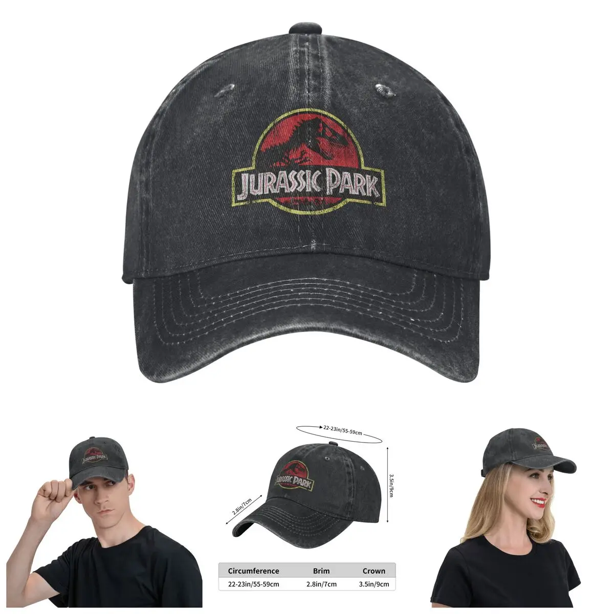 Jurassic Park Multicolor Hat Peaked Women's Cap Thunderous Personalized Visor Protection Hats