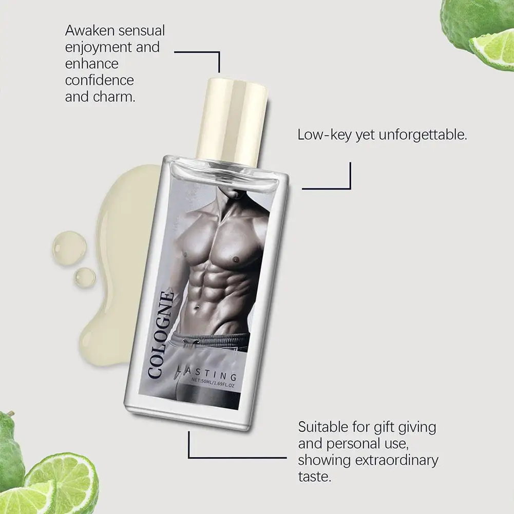 50ml New Men's Gulong Perfume Attracts Women To Show Men's Charm Delicate Fragrance Long Lasting Muscle Men's Eau De Toilette