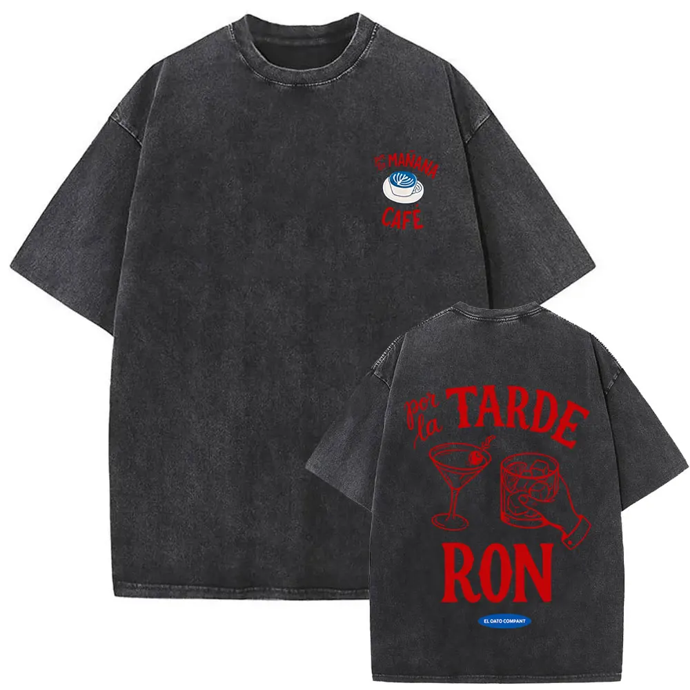 Washed Vintage Rapper Bad Bunny T-shirt Men Women Clothing Fashion Hip Hop Tshirt Summer High Quality Cotton T Shirts Streetwear