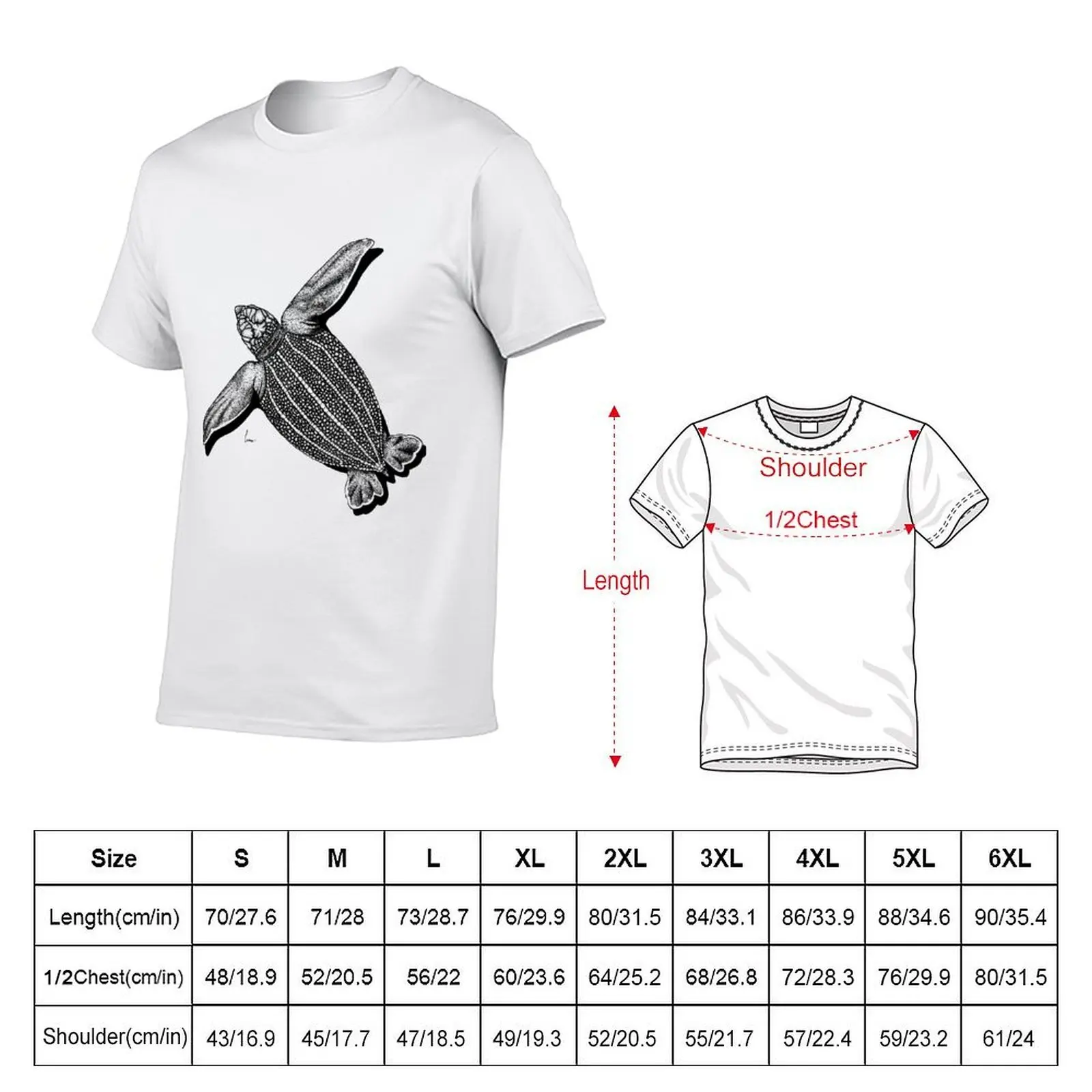 Leatherback Hatchling T-Shirt Big Size Daily Wear T-Shirt