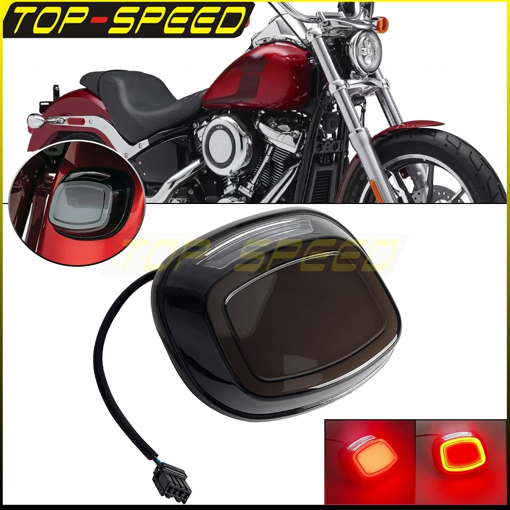 

Motorcycle LED Taillight Smoke Rear Stop Lamp Brake Tail Lights For Harley Touring Road King Softail FLHC FLST Dyna Sportster XL