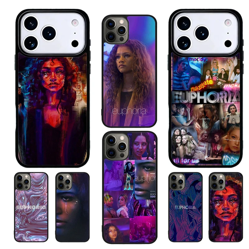 Coque de téléphone motif Euphoria Zendaya pour iPhone 17 16 15 14 13 12 11 Pro Max Plus 16E 17 Air – Housse souple