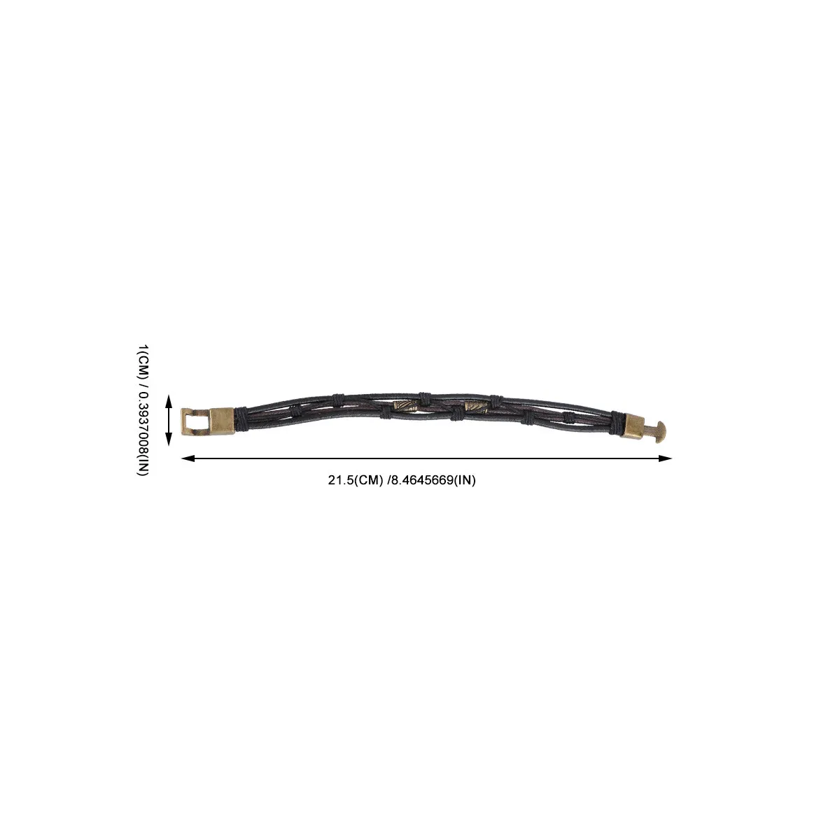 1Pcs Men's Wristlet Vintage Punk Bracelet Alloy Buckle Comfortable Breathable Skin-Friendly Long-Lasting