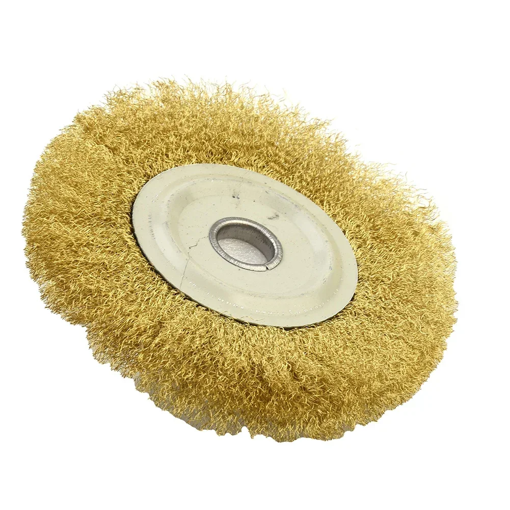 5 Inch 125mm Soft Brass Wire Copper Brush For Deburring Descaling Polishing Wheel Rotary Tool DIY Power Tool Parts
