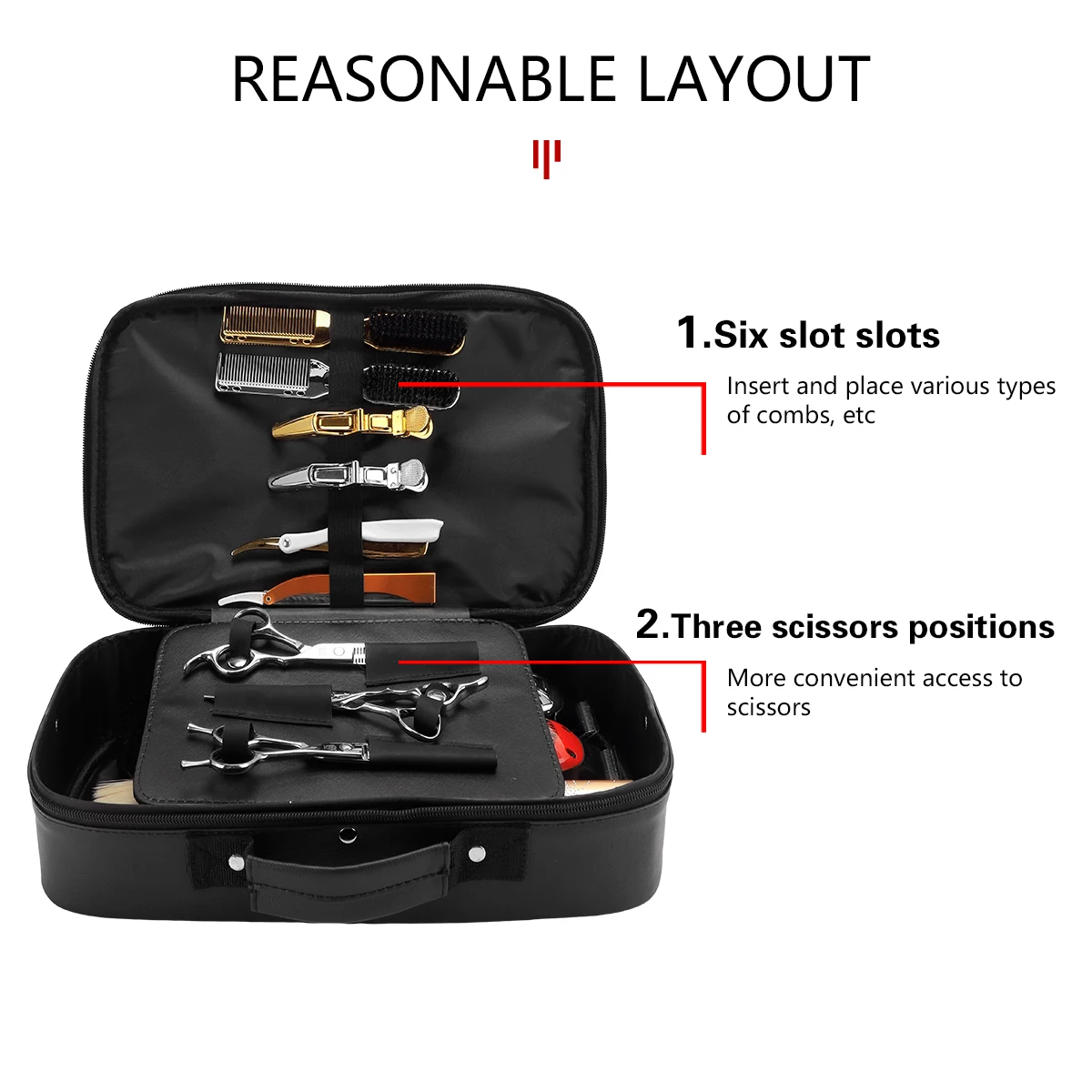 Friseur elektrische Clipper Tasche schwarz Salon Friseur Werkzeug Aufbewahrung tasche mit Hochleistungs-Reise rasierer Organizer Box Halter