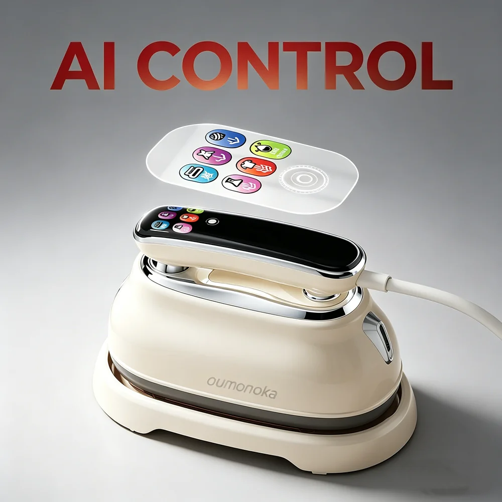 Vaporizador de Ropa Portátil con Control por IA, Limpiador a Vapor Eléctrico Doméstico, Plegable, Eliminador de Ácaros, Plancha de Viaje