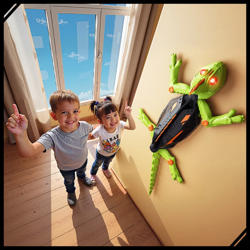 Spider Wall Climbing RC Car Gecko Chameleon Remote Control Anti-Gravity Stunt Vehicle Kids Boys Girls Birthday Gift Toy