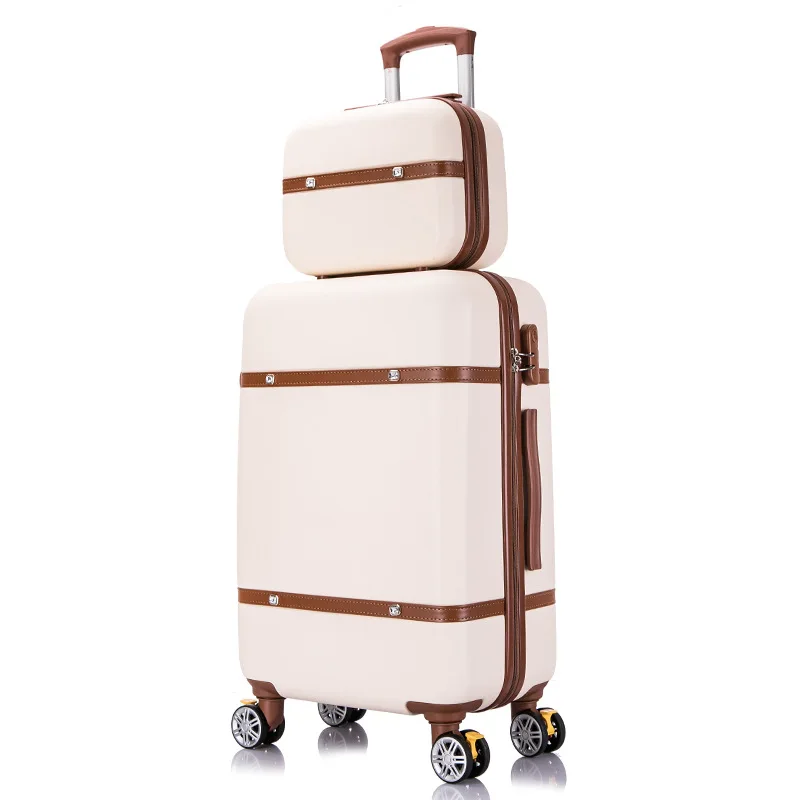 14 "20" 22 "24" 26 "valigia per trucco da viaggio grande set da 2 pezzi con ruote Trolley Trolley Trolley borsa per cosmetici Valise spedizione gratuita