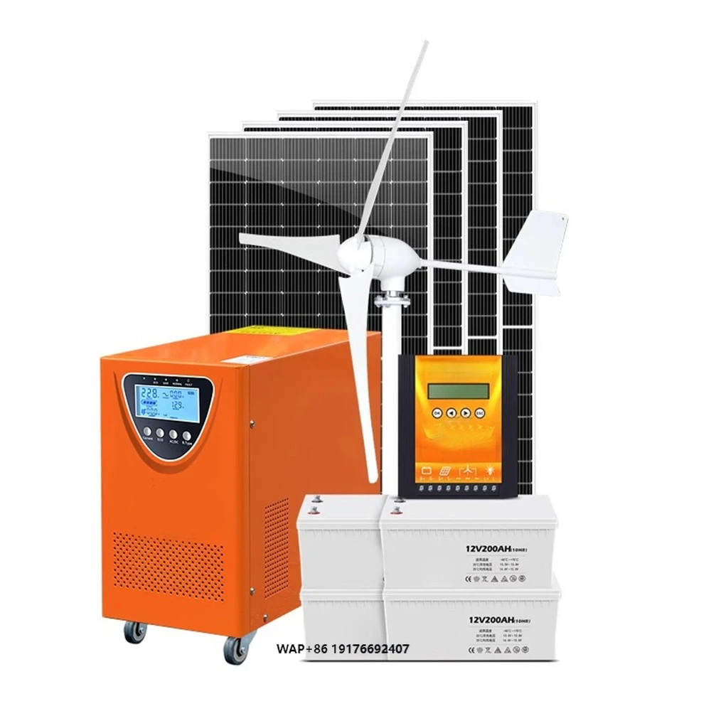 Hybrid 48VDC Home Wind Turbine Generator System 3KW 5KW 10KW Grid Tie Solar with Battery Charge for Home Use