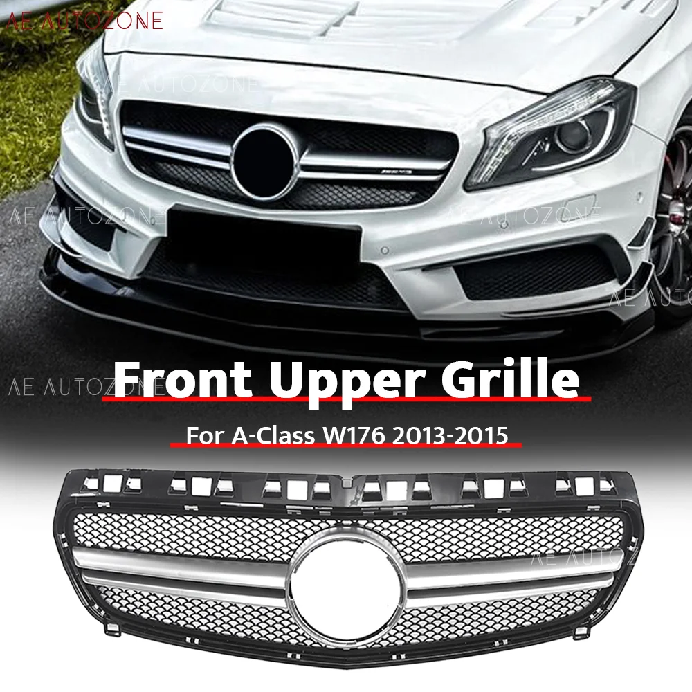 

Chrome Silver Front Bumper Grille For A-Class W176 2013-2015 A180 A200 A250 A45