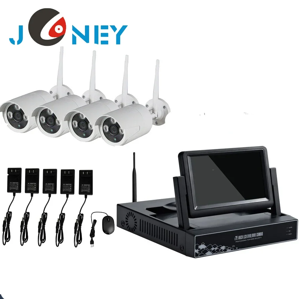 

Wireless IP Camera WIFI Security CCTV System 4CH Wireless NVR Camera Kit Waterproof / Weatherproof CMOS