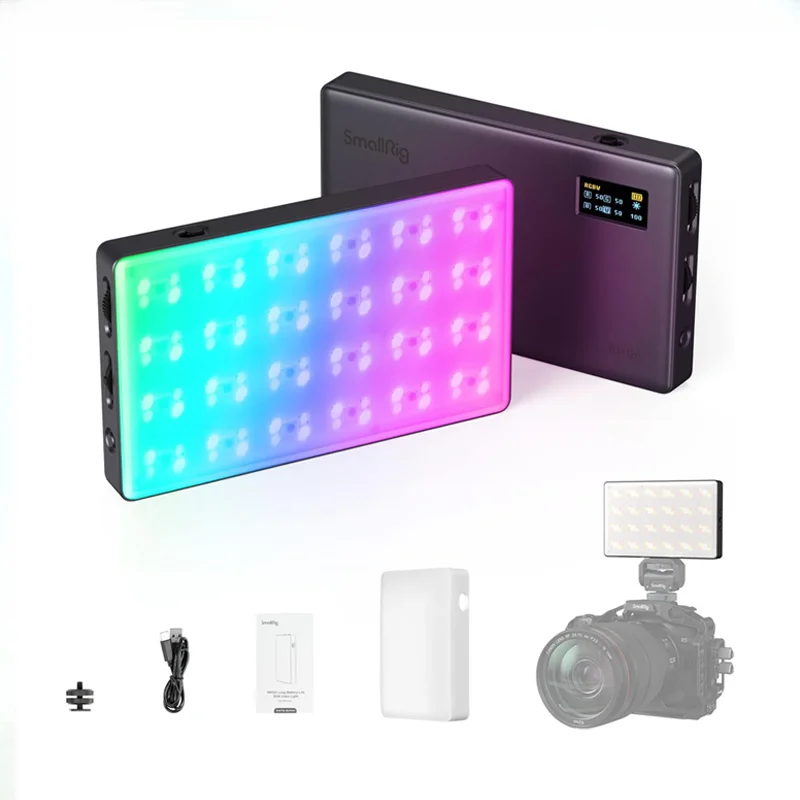 

SmallRig RM120 Super Long-Battery-Life RGB Video Light Portable All-in-One Design Ultrathin RGB Light 2500K ~ 8500K 3808