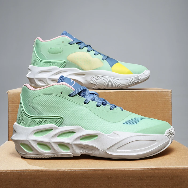 

Men's Basketball Shoes Breathable Cushioning Non-Slip Wearable Runing Shoes Gym Training Athletic Basketball Sneakers Shoes