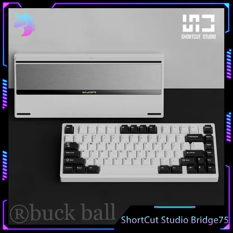 

ShortCut Studio Bridge75 Mechanical Keyboard Aluminium Wireless Keyboard 3mode Custom Long Endurance Rgb Gamer Keyboard