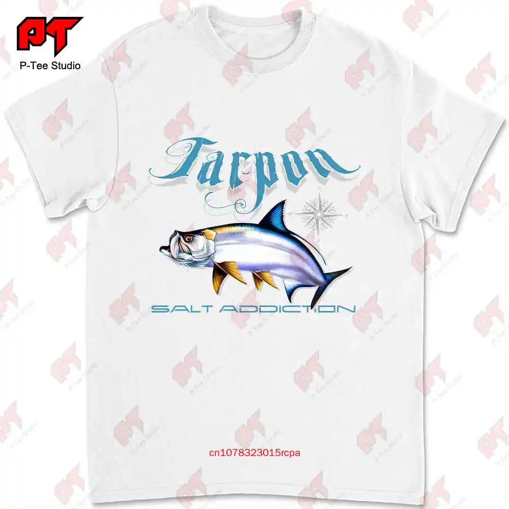 Salt Addiction Tarpon Fishing T Shirt Flats Life Rod Reel Lure Baits 4O74